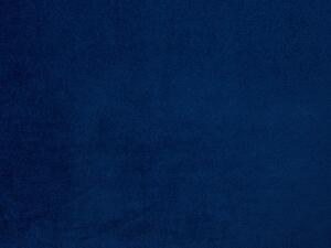 Poltrona in tessuto vellutato di colore blu scuro morbido soggiorno camera da letto design moderno Beliani