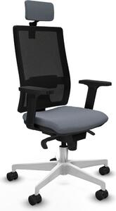 Sedia da ufficio Piqueras y Crespo modello 2D026N2, colore grigio
