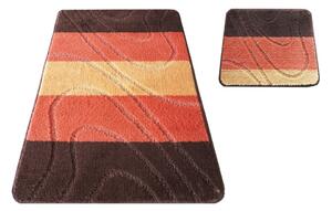 Set di tappetini da bagno in colore marrone 50 cm x 80 cm + 40 cm x 50 cm