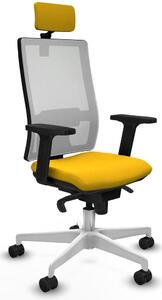 Sedia da ufficio Piqueras y Crespo 2D026N2, colore giallo