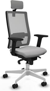 Sedia da ufficio Piqueras y Crespo 2D026N2, colore grigio chiaro