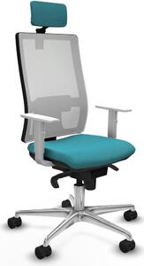 Sedia da ufficio Piqueras y Crespo, modello 4B086N2, colore turchese