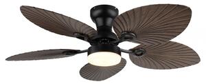 GLOBO LIGHTING Ventilatore da Soffitto con Telecomando con Luce Lampadario Ventilatore 5 Pale Diametro 107 cm colore Legno Scuro - 03672B