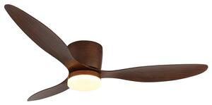 GLOBO LIGHTING Ventilatore da Soffitto con Telecomando con Luce Lampadario Ventilatore 3 Pale Diametro 131.5 cm colore Marrone - 03666H