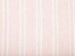 Tappeto tappetino Tappeto Rosa Reversibile Materiale Sintetico Esterno e Interno Bianco Righe Rettangolare 160 x 230 cm Beliani