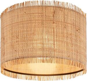 Lampada da soffitto Briloner Borra, paralume in paglia, stile boho, attacco E27, naturale, Ø40 x 28 cm