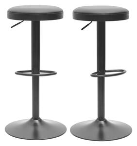 Sgabelli da bar neri regolabili (set di 2) BYRON
