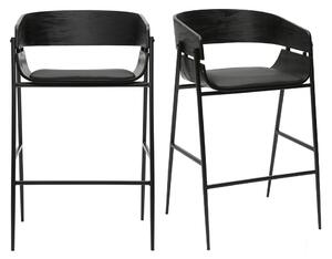 Sgabelli da bar neri design (set di 2) WESS
