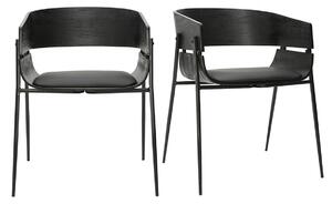 Sedie design nere (set di 2) WESS