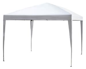 Outsunny Gazebo Piegehvole Impermeabile con Borsa per Trasportoin Acciaio e Tessuto Oxford, 2.95x2.95M, Bianco | Aosom Italy