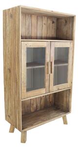 PINUS - credenza con vetrina in pino riciclato