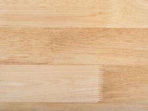 Tavolo da pranzo in legno chiaro e legno di gomma Nero 75 x 150 x 90 cm gambe in legno superficie laccata scandinavo Beliani