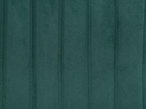 Sedia Wingback Velluto Verde Smeraldo Gambe Nere Rivestite Con Schienale A Canale Design Beliani