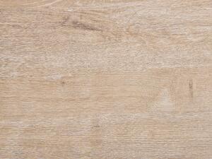 Tavolo da pranzo leggero piano in legno gambe in metallo Nero 140 x 80 cm 6 posti rettangolare industriale Beliani