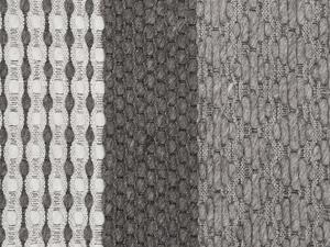 Tappeto grigio 160 x 230 cm in lana per soggiorno casa ufficio toppe Beliani