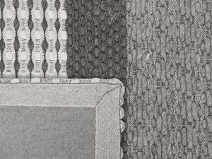 Tappeto grigio 140 x 200 cm in lana per soggiorno casa ufficio toppe Beliani