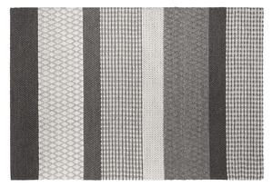 Tappeto grigio 160 x 230 cm in lana per soggiorno casa ufficio toppe Beliani