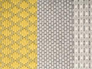 Tappeto 140 x 200 cm in lana colore grigio e giallo per camera da letto soggiorno Beliani
