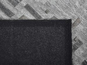 Tappeto tappetino Grigio 160 x 230 cm Pelle Bovina Moderno soggiorno Beliani