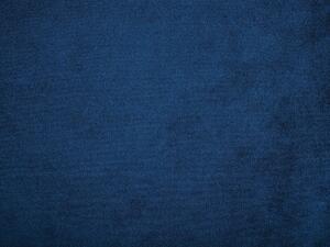 Copri Letto Velluto Blu per Letto 160 x 200 cm Sfoderabile Lavabile Beliani