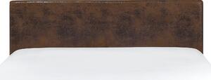 Copri Letto in Ecopelle Marrone per Letto 180 x 200 cm Sfoderabile Lavabile Beliani