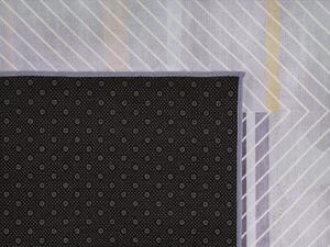 Tappeto grigio poliestere 80 x 150 cm a pelo corto moderno motivo astratto Beliani