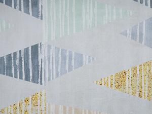 Tappeto tappetino Tappeto Tessuto Poliestere Multicolore Motivo Geometrico Rettangolare 80 x 150 cm Beliani