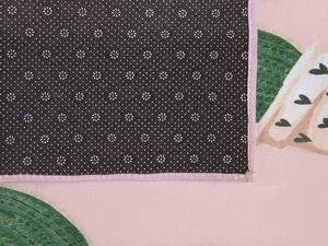 Tappeto tappetino Rosa e Verde Stampato Cactus 80 x 150 cm pelo corto per Bambini Beliani