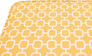 Set di 2 cuscini per sedili da esterno giallo con motivo geometrico legato con corde resistenti ai raggi UV Beliani