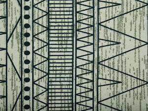 Tappeto Nero e grigio poliestere 80 x 150 cm a pelo corto motivo geometrico Beliani