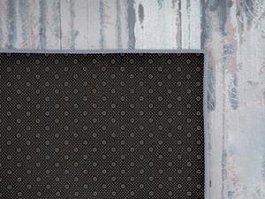 Tappeto grigio e beige in poliestere 80 x 150 cm a pelo corto moderno motivo astratto Beliani