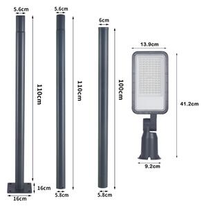 Brilagi -LED Lampada da esterno con palo e kl. 3 m URBANLIGHT LED/50W/230V antracite IP65