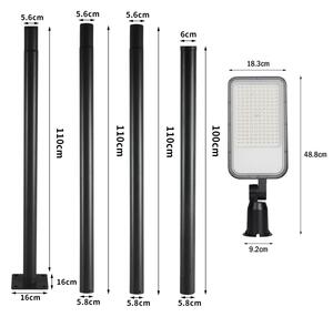 Brilagi-LED Lampione da esterno con palo e cavo 4 m URBANLIGHT LED/100W/230V nero IP65