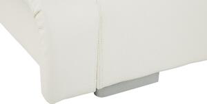 Letto in Legno Bianco Stile Giapponese con Rete a Doghe 140 x 200 cm Beliani