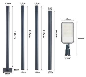 Brilagi-LED Lampada da esterno con palo e cavo 4 m URBANLIGHT LED/100W/230V antracite IP65