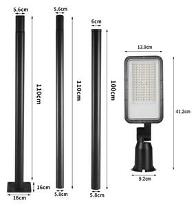 Brilagi -LED Lampada da esterno con palo e cavo 3 m URBANLIGHT LED/50W/230V nero IP65