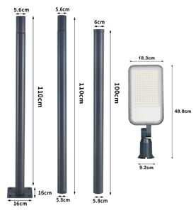 Brilagi-LED Lampada da esterno con palo e cavo 3 m URBANLIGHT LED/100W/230V antracite IP65