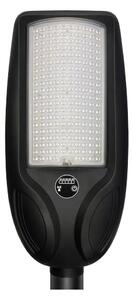 Lampione solare stradale LED dimmerabile con sensore VENICE 200W/12000 mAh IP65 nero + telecomando