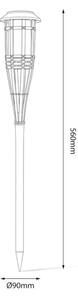 Lampada solare a LED BAMBOO LED/1,2V 150 mAh 1800K 56 cm IP44 beige