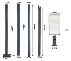 Brilagi-LED Lampada da esterno con palo e cavo 4 m URBANLIGHT LED/200W/230V antracite IP65