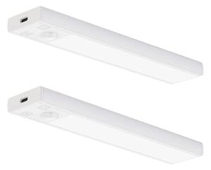 Set 2x lampade LED ricaricabili per mobili con sensore VIRO LED/1W/800 mAh 20 cm CCT bianco