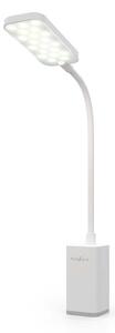 Nedis LTLR10WT - Lampada da tavolo ricaricabile LED dimmerabile a sfioramento con clip LED/5W/1200 mAh bianca