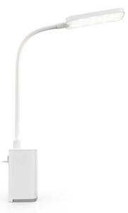 Nedis LTLR10WT - Lampada da tavolo ricaricabile LED dimmerabile a sfioramento con clip LED/5W/1200 mAh bianca