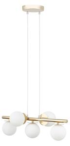 Lampadario a sospensione con filo AVOLA 5xG9/12W/230V oro
