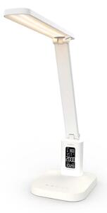 Nedis LTLRC10WT - Lampada LED ricaricabile dimmerabile con display, 7,5 W/1200 mAh, 3000/4000/5700 K, bianca
