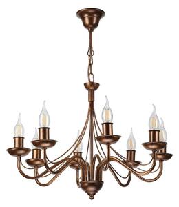 Lampadario a catena ANTON 8xE14/60W/230V bronzo