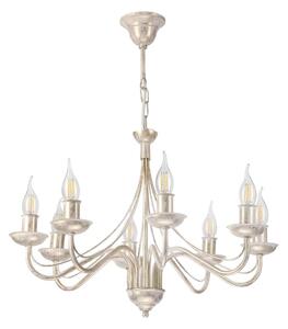 Lampadario a catena ANTON 8xE14/60W/230V bianco patinato
