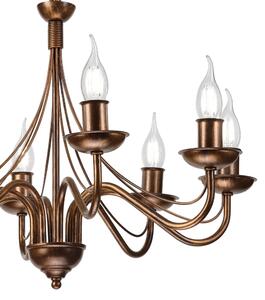 Lampadario a catena ANTON 8xE14/60W/230V bronzo