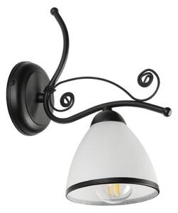 Applique RETRO 1xE27/60W/230V nero/bianco