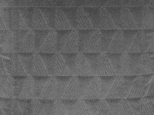 Cuscino Decorativo Grigio Cotone Motivo Geometrico 45 x 45 cm Triangolo Quadrato Minimalista Arredamento Moderno Accessori Beliani